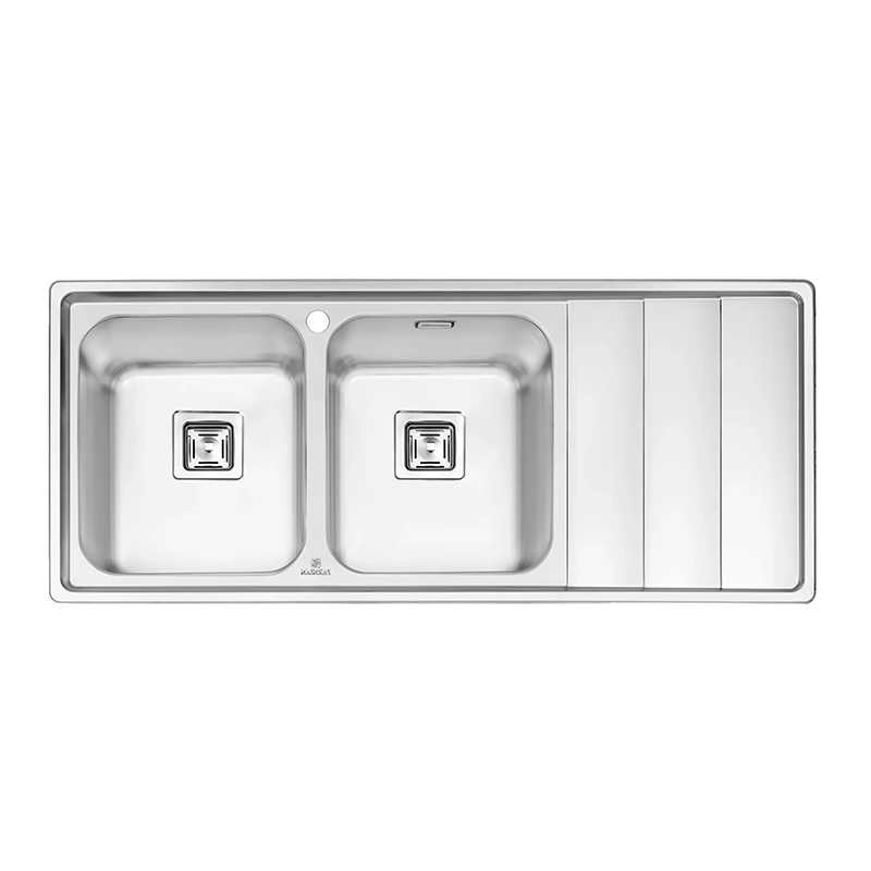 سینک ظرفشویی تو کار چپ مدل PS-1221 پرنیان PARNIAN STEEL 